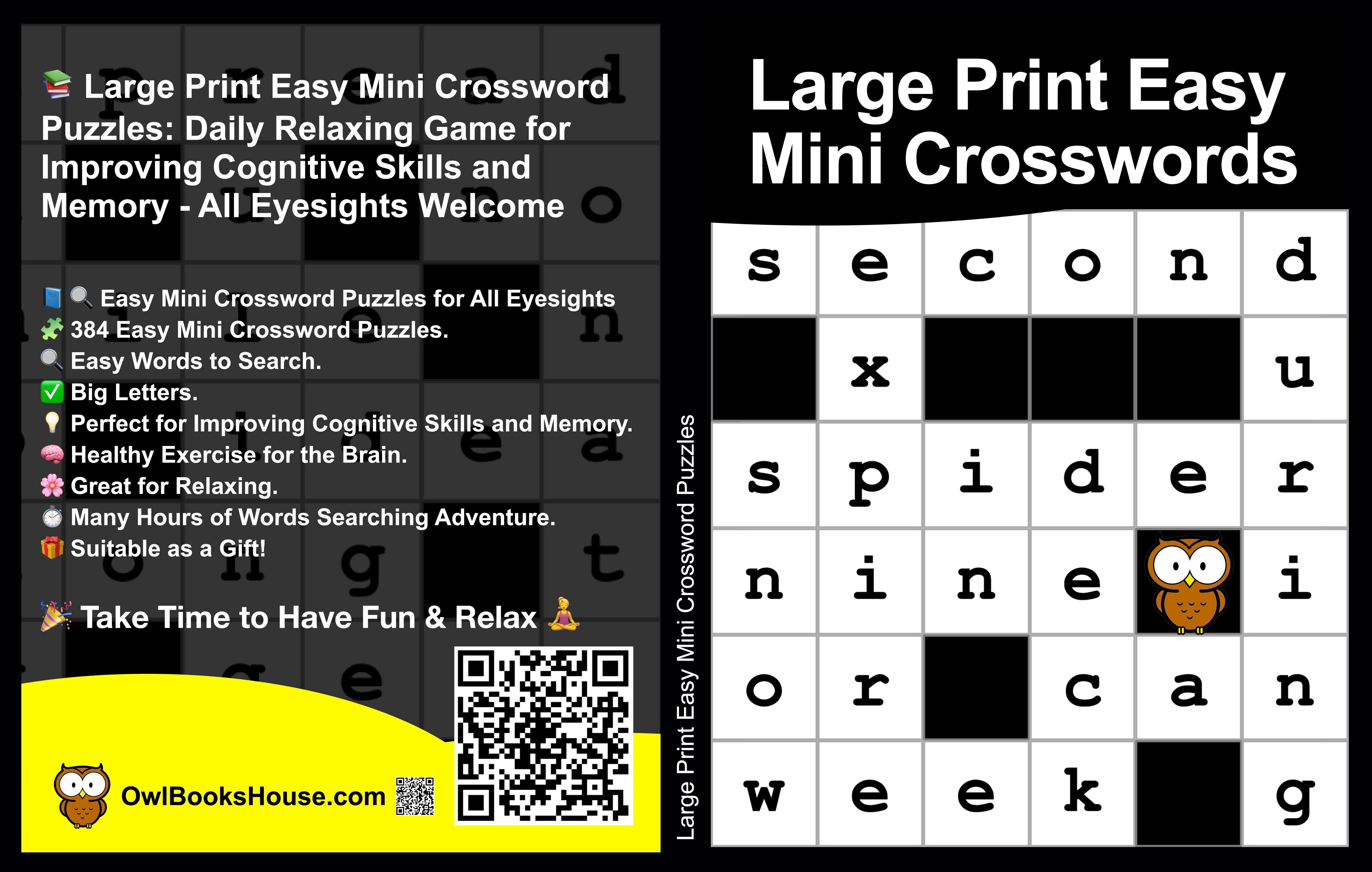Large Print Mini Crossword Puzzle Book 1